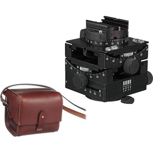 Arca-Swiss C1 Cube Geared Head w Flip-Lock Quick Release & Leather Case