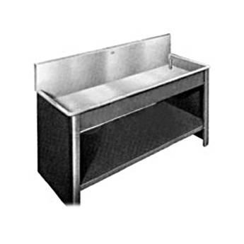 Arkay Black Vinyl-Clad Steel Sink Stand and Shelf - for 48x96x10" Premium & Standard Stainless Steel Sinks