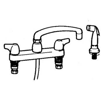 Arkay K200-DS Hot & Cold Swing Deck-Mount Faucet with Spray