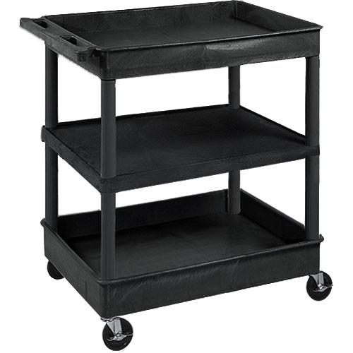 Luxor TC121 32 x 24" Three Shelf Heavy-duty Utility Cart