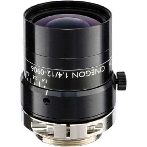 Schneider 21022892 2 3" 12mm f 1.4 C-Mount Cinegon Compact Fixed Focal Lens, Manual Focus, Manual Iris, Ring Lock