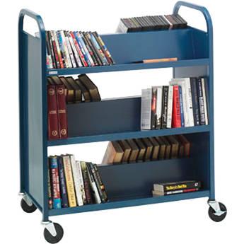 Bretford V336-PB5 Double-Sided Book and Utility Truck with Six Slanted Shelves and 5" Casters