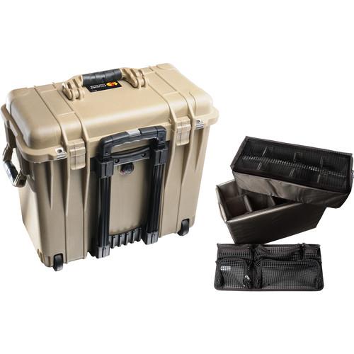Pelican 1440 Wheeled Top Loader Case with Utility Padded Divider Set and Lid Organizer