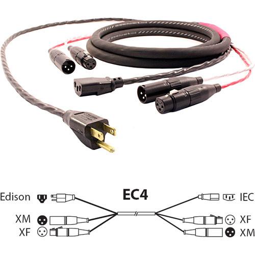 Pro Co Sound EC4 Siamese Twin AC & Audio Combo Cable- 100