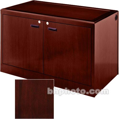 Sound-Craft Systems 2-Bay Equipment Storage Credenza - Veneer Dark Mahogany