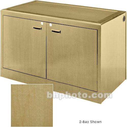 Sound-Craft Systems 3-Bay Equipment Storage Credenza - Veneer Natural Maple