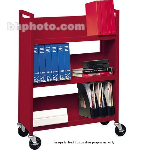 Bretford L330-CD5 Mobile Book and Utility Truck with Three Slanted Shelves and 5" Casters