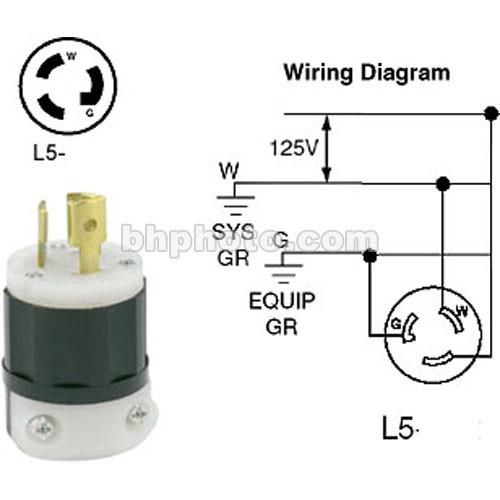 ETC Twist-Lock Connector, Black, Male - 20 Amps