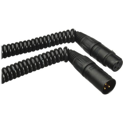 K-Tek XLR Male to XLR Female Coiled Microphone Cable - 3 ~ 18