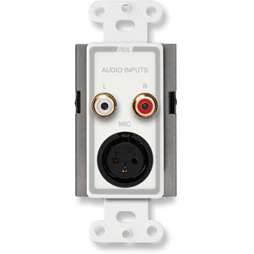 RDL D-J3 Wall Mount RCA and XLR Mic Line Input Panel
