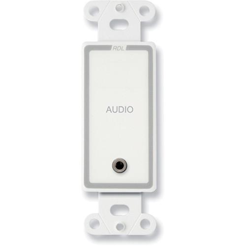 RDL D-MJPT Mini-Jack Pass-Through Plate White Gray