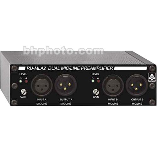 RDL RU-MLA2 - Dual Channel Microphone Line Preamplifier with Four Channel Audio Distribution