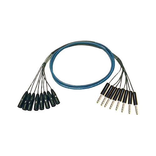 Whirlwind Medusa Multitrack Series 8 Channel 1 4" TRS Male to 3-Pin XLR Male Fanout Snake Cable - 25