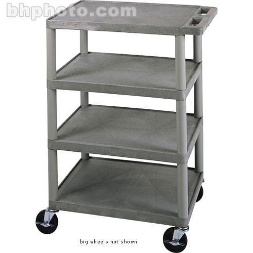 Luxor BCB45G 4-Shelf Banquet Cart with Big Wheels