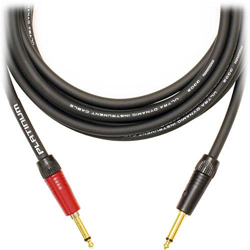 Mogami Platinum Series TS 1 4" Male to TS 1 4" Male Guitar Cable, with Neutrik Silent Plug - 12