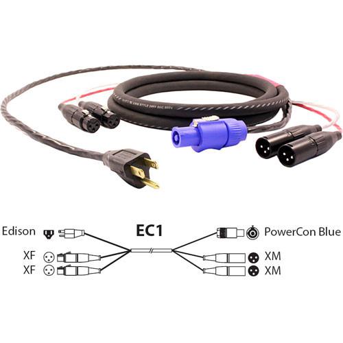 Pro Co Sound EC1 Siamese Twin AC & Audio Combo Cable- 25