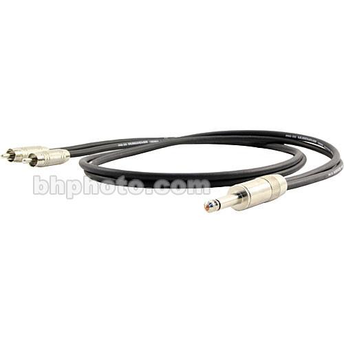 Pro Co Sound Mono 1 4" Male to 2 RCA Male Y-Cable - 3