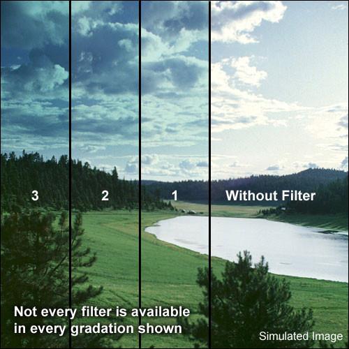 Schneider 4x5.65" Graduated Paradise Blue 2 Water White Glass Filter - Hard Edge with Horizontal Orientation