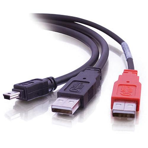 C2G USB Mini-B Male to 2x USB Type-A Male Y-Cable