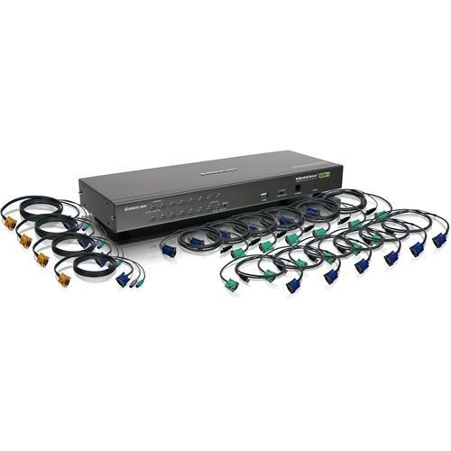 IOGEAR 16-Port PS 2 USB Combo KVM Switch with Cables