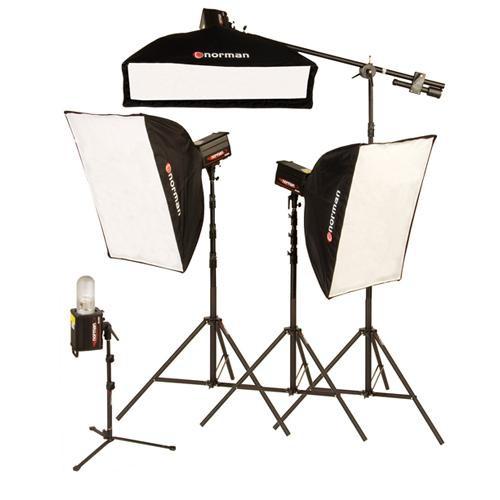 Norman 4 Monolight, 3 Softbox Studio Boom Kit