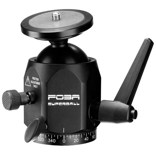 Foba Superball Ballhead with 1 4"-20 & 3 8"-16 Screws and Independent Panning Lock - Supports 32.00 lb