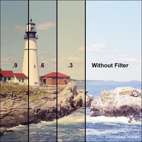 LEE Filters 4x4" Combination Color Temperature Adjustment 85B Amber Neutral Density 0.6 Resin Filter - Converts from 5500K to 3200K