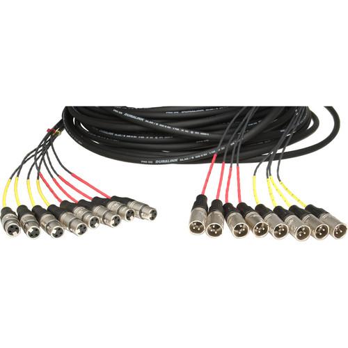 Pro Co Sound RoadMaster Series Snake 8 Channel Fanout to Fanout Cable - 100