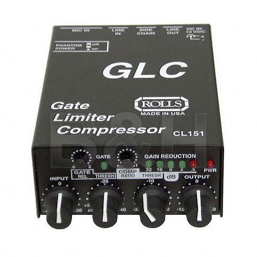 Rolls CL151 GLC - Gate and Compressor Limiter with Microphone Preamp and XLR or 1 4" Mic Line Input