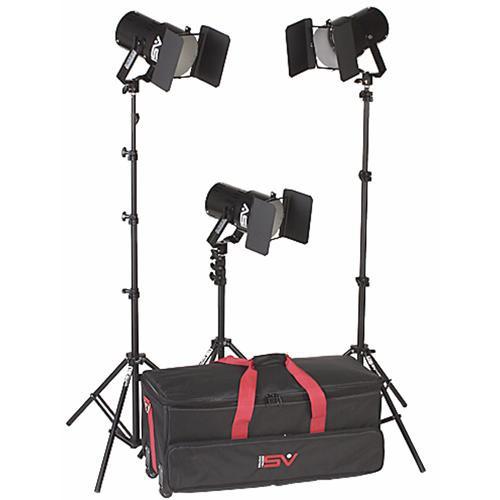 Smith-Victor K63 3-Light 1800 Watt Quartz Portable Kit