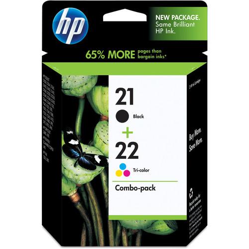 HP 21 22 Combo-pack Inkjet Print Cartridges