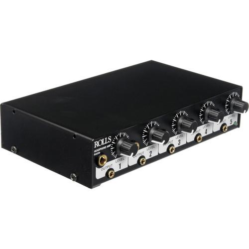 Rolls RA53B - 5-Channel 1 2 Space Rackmount Stereo Headphone Amplifier
