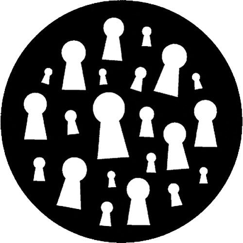 Rosco Standard Steel Gobo #7581 - Key Holes - Size E 37.5mm