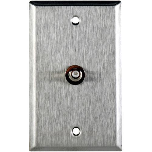 TecNec WPL-1105 Stainless Steel 1-Gang Wall Plate with RCA Feed-Thru Connector