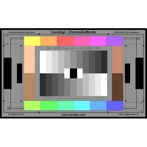 DSC Labs ChromaDuMonde 12 4 Standard CamAlign Chip Chart with Resolution