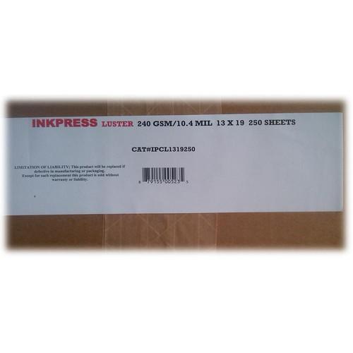 Inkpress Media Luster RC Inkjet Photo-Grade Paper 10 mil 240 gsm 13 x 19" 250-Sheets