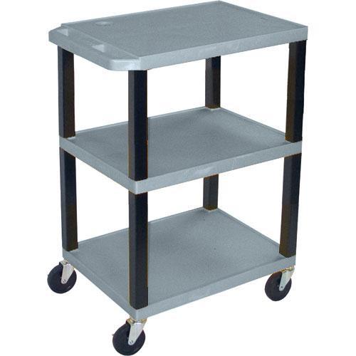 Luxor WT1642EG Tuffy Open Shelf A V Cart - 24 x 16-42 x 18"