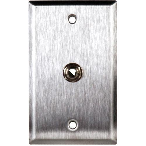 TecNec WPL-1109 Stainless Steel 1-Gang Wall Plate with 1 4" TRS Phone Jack