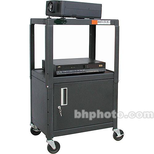 HamiltonBuhl A V Cart, Adjustable Height 26 to 42" with Cabinet - Steel
