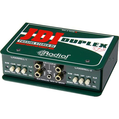 Radial Engineering JDI Duplex - Two Channel Professional Passive Direct Box with Jensen Transformers