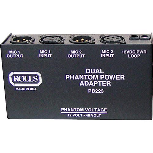 Rolls PB223 Mic Power II Dual 48V Phantom Power Supply, Rolls, PB223, Mic, Power, II, Dual, 48V, Phantom, Power, Supply