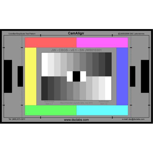 DSC Labs ColorBar GrayScale Junior CamAlign Chip Chart
