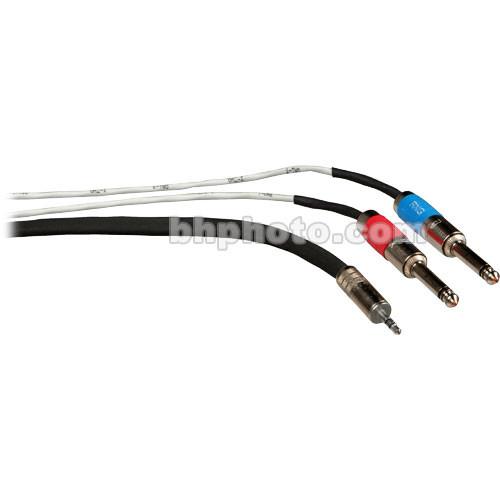 Pro Co Sound Stereo Mini Male to 2 Mono 1 4" Male Soundcard Patch Y-Cable - 10
