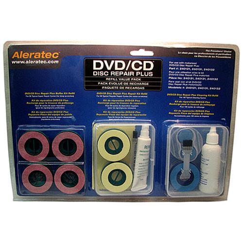 Aleratec DVD CD Disc Repair Plus Refill Value Pack - Includes Cleaning Refill, Repair Refill and Buffer Refill