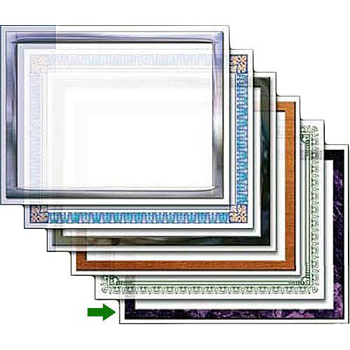 Dry Lam Pizzazz Decorative Laminating Pouches - Purple Stone Pack - Classic Frames 4.25 x 6.25" , Model D4C264