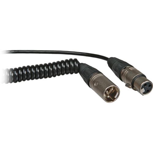 K-Tek XLR Male to XLR Female Coiled Microphone Cable - 6" ~ 4