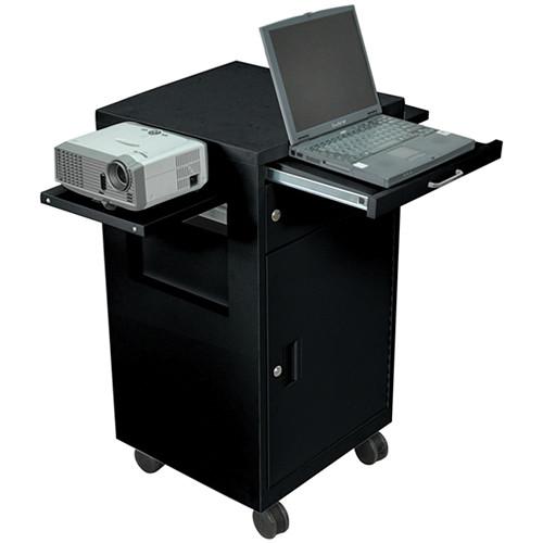Luxor Multimedia Cart with Locking Cabinet, Model LMC2B