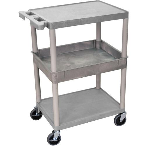 Luxor STC212 24 x 18" Three-Shelf Utility Cart