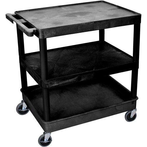 Luxor TC221 32 x 24" Three Shelf Heavy-duty Utility Cart