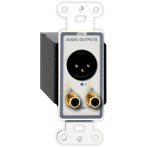 RDL D-TPR3A Active Triple Pair XLR and RCA Stereo Audio Output over RJ45 Receiver Module